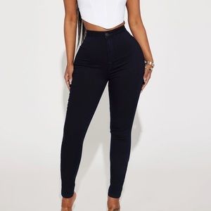 Super High Waist Denim Skinnies‎ - Indigo